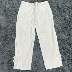 Ann Taylor LOFT “Ann” White Summer Capris Size 4